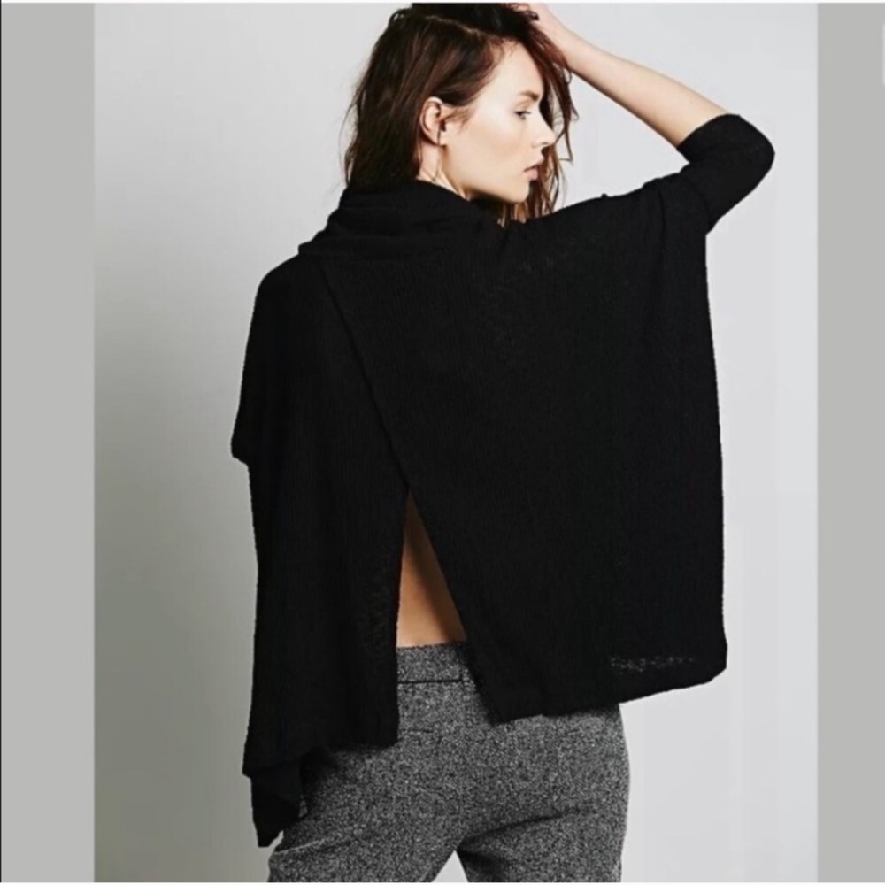 Free people beach open back sweater